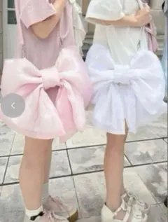 タグ付新品　しまむら　眞白ありす　2way リボンバッグ　ピンク色