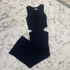 GYDA オープンリブニットタイトワンピース