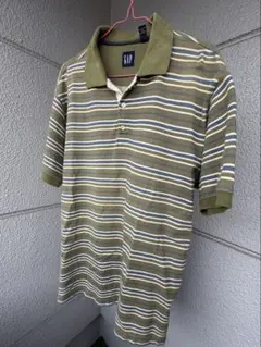 90s OLD GAP ボーダーポロシャツ　y2k archive ノームコアのサムネイル