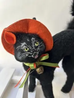 アンティーク　黒猫　ウールザキャット　( シュタイフ 好きさんにもオススメ) アンティーク 黒猫 ウールザキャット ( シュタイフ 好きさんにも