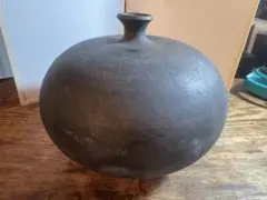 直作窯 花入 花瓶 壺 丹波焼 立杭焼 丹波立杭焼 ヴィンテージ 骨董 naosaku_s.jpg