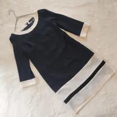 アンタイトル UNTITLED ワンピース　ウール ネイビー