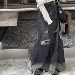 デニム ロングスカート