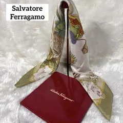 タグ付き未使用品❗️サルヴァトーレフェラガモ　ガンチーニ　ボタニカル　スカーフ タグ付き未使用品❗️サルヴァトーレフェラガモ ガンチーニ