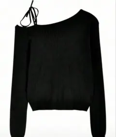 【新品】SHEIN ワンショルダー ニット ブラック