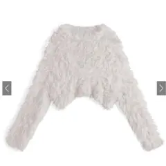 グレイル ショート丈シャギーニットトップス[kz653] アイボリー