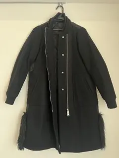 美品 N°21 ヌメロヴェントゥーノ 襟ビジュー ウールシャツロングコート N°21 - 【N°21ヌメロヴェントゥーノ】ビジュー付きコートの通販 by