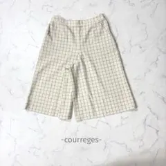 courreges/チェックハーフパンツ/38/オフホワイト/綺麗め/カジュアル