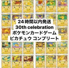ピカチュウ コンプリートセット 30枚 30th CELEBRATION