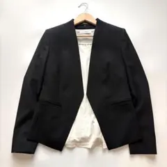 セオリー　ノーカラージャケット TAILOR LANAI ウール　ボタンレス