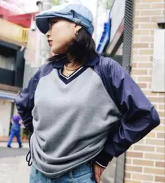 atmos pink ドッキングスポーティトップス ネイビー