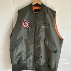 Mark Gonzales オリーブ色 ジッパーベスト