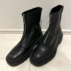 ゆいこ様専用ZARA フロントジップ　ショートブーツ　38 24.5cm 美品
