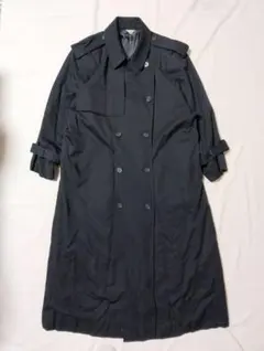 ウール100% ロングコート M ダブルボタン 肩パット レトロ 日本製 美品✨