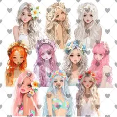 オリジナルステッカー10枚（コラージュステッカー）人物ステッカー