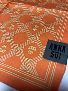 ANNA SUI アナスイ　ハンカチ　オレンジ色
