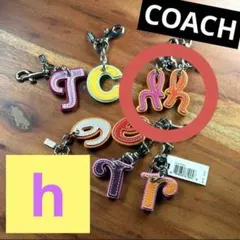 未使用タグ付き COACH コーチ ロゴ チャーム キーホルダー マルチ
