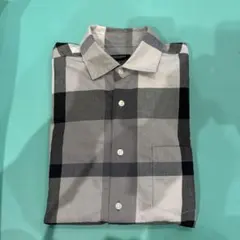 バーバリーブラックレーベル　チェックシャツ　ブラックグレー　M