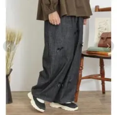 リボンイージーパンツ サマンサモスモス 美品