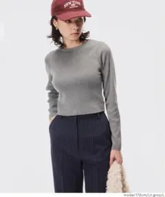 coca コカ クロップドニットトップス