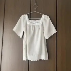 CINEMA CLUB ☆スクエアネック ブラウス 半袖 M 新品未使用のサムネイル