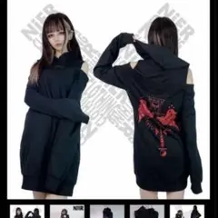 NieR 胸元ZIP付き OFF-SHOULDER PARKA