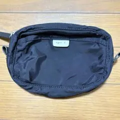 アニエスベー　黒 ナイロンポーチ