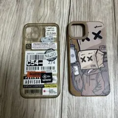 iPhone用ケース セット クリア&イラスト付き