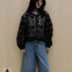 【即購入⭕️】ZARA アウター シースルー ジャケット エンボスフラワー