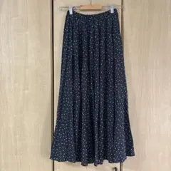 レディース　ドット　ロングスカート