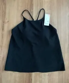新品 ユニクロ クレープジャージーブラキャミソール ブラック Mサイズ
