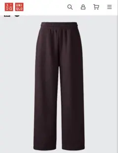 美品 UNIQLO：C スウェットワイドパンツ ワイン M