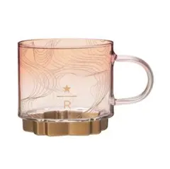 SAKURA2025 スターバックスリザーブハンドルグラスマグ ゴールドボトム