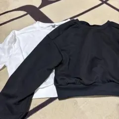 クロップド丈　トレーナーM