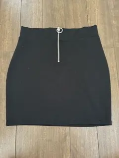 Bershka フロントジップ タイトミニスカート ブラック Mのサムネイル