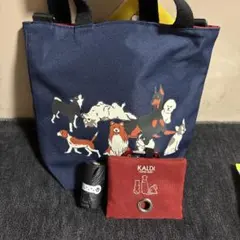 未使用 タグ付き カルディ KALDI いぬの日おさんぽバッグ