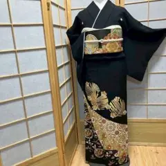 ［6450］黒留袖 美品 雪輪鳳凰 比翼付 五つ紋 剣片喰 正絹 着物 袷 2026年最新】留袖の人気アイテム - メルカリ