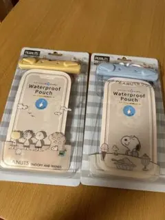 【新品未使用】ピーナッツPEANUTS 防水ポーチ IPX6 大きめサイズ 2個