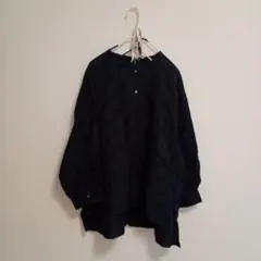 S.T.CLOSET FRABJOUS シャツ　水玉　ドロップショルダー　黒