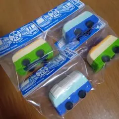 バス　おもしろ消しゴム