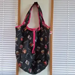 FAUCHON エコバッグ ブラック ピンク