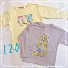 ②女の子　長袖シャツ　ロンT 2枚セット　120 すみっコぐらし