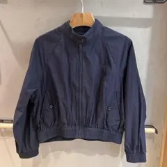 ユニクロ　コットンショートブルゾン　ネイビー