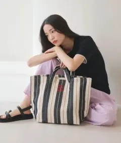 beej ストライプ 2WAY トートバッグ