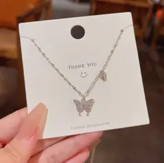 ♥️再入荷♥️ネックレス　シルバー　バタフライ　おしゃれ　レディース　蝶　人気