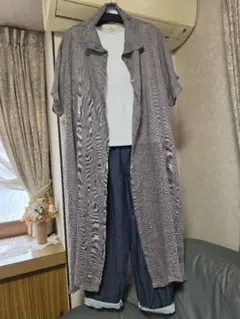ネストローブ☆Vネック フロントタック リネンワンピース☆FREE - メルカリ