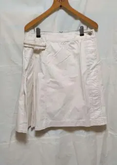 イーストボーイ ホワイト タイトスカート プリーツデザイン巻きスカート