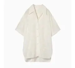 Karako Jacquard Open Collar Shirt ブラウスのサムネイル