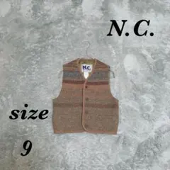N.C. (9) ベスト 総柄 レトロ イタリー製 カジュアル