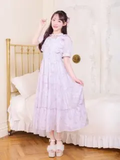 evelyn エブリン ティアードチョーカーロングワンピース